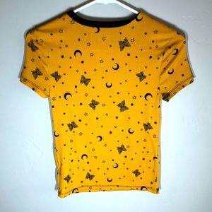 No boundaries yellow butterfly and moon shirt